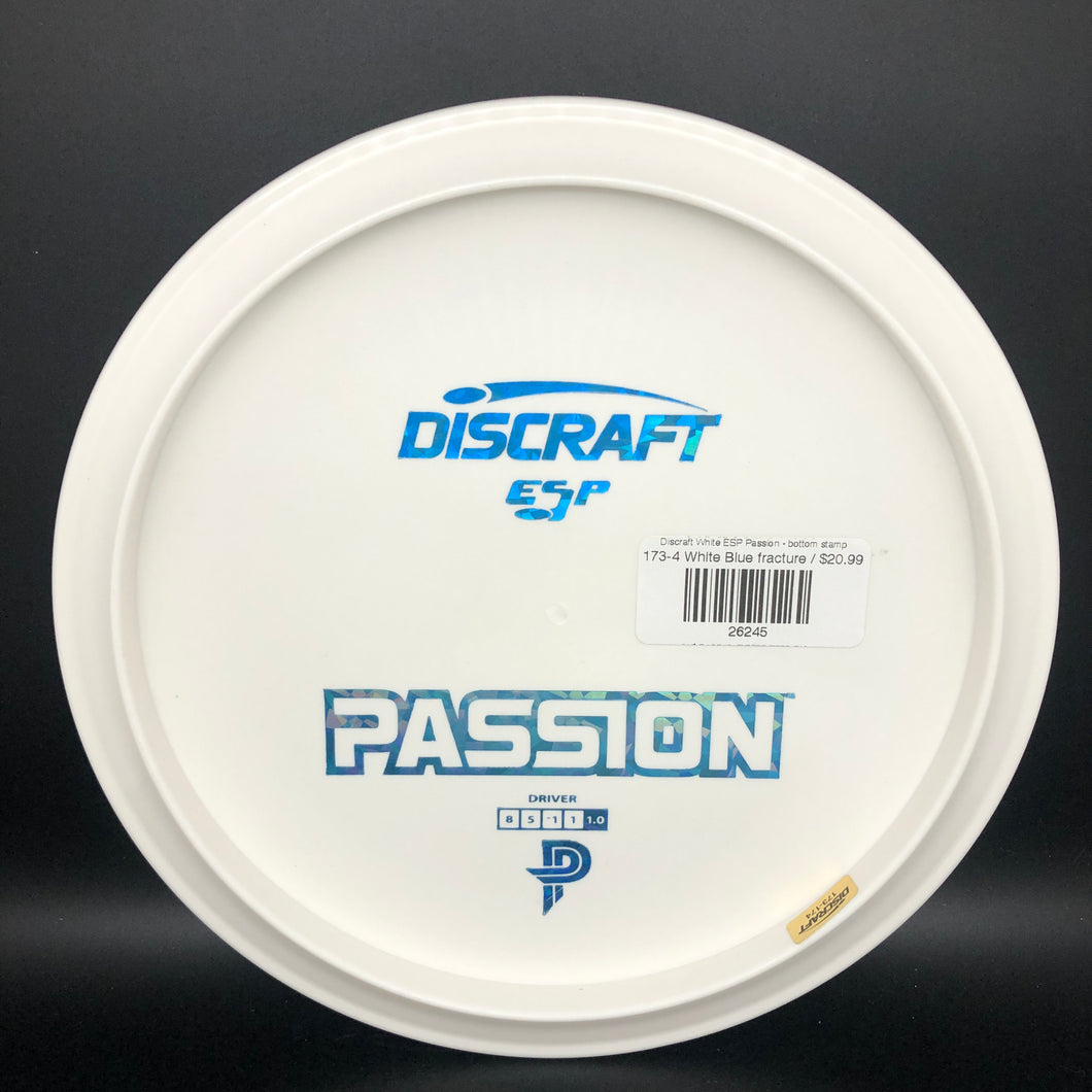 Discraft White ESP Passion - bottom stamp