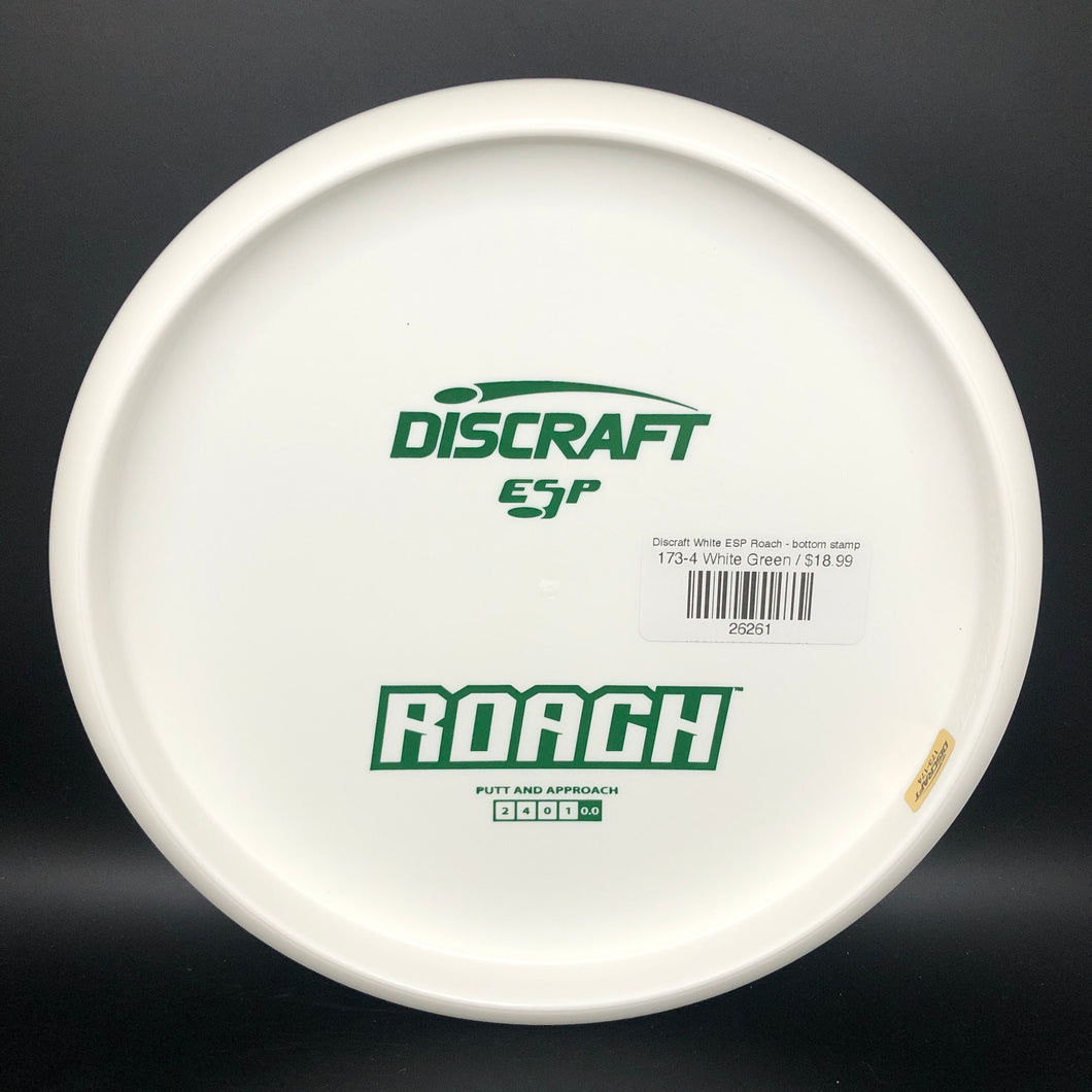 Discraft White ESP Roach - bottom stamp