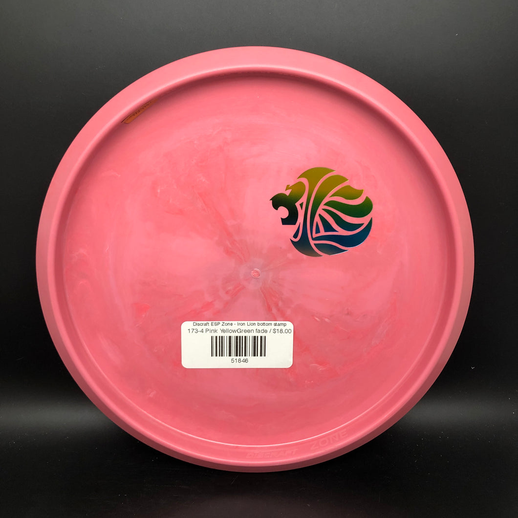 Discraft ESP Zone - Iron Lion bottom stamp