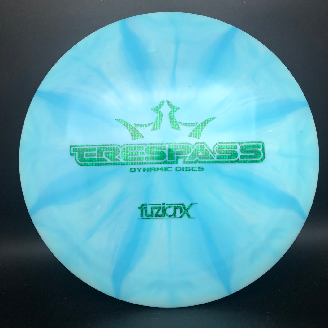 Dynamic Discs Fuzion-X Burst Trespass - bar stamp