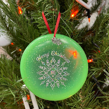 Load image into Gallery viewer, 47 Disc Golf Mini Marker Christmas green ornament
