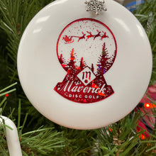 Load image into Gallery viewer, 50 Disc Golf Mini Marker Christmas white ornament
