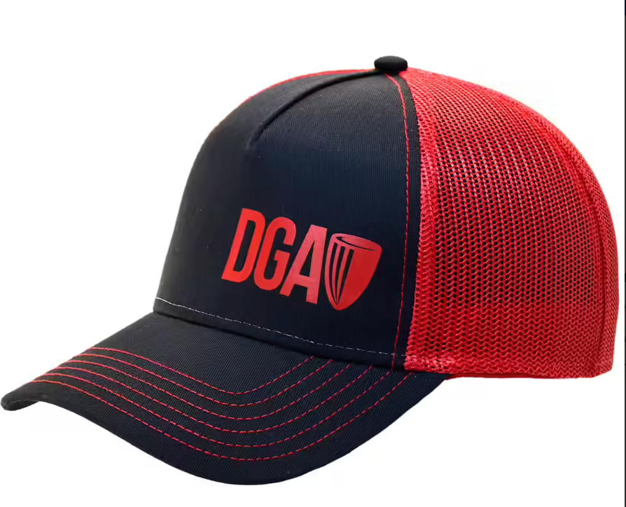 DGA CURVED BILL MESH SNAPBACK LOGO CAP HAT